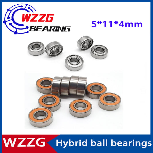 WZZG 4PC/lot SMR115 stainless steel hybrid ceramic bearing water drop wheel bearings 5*11*4mm