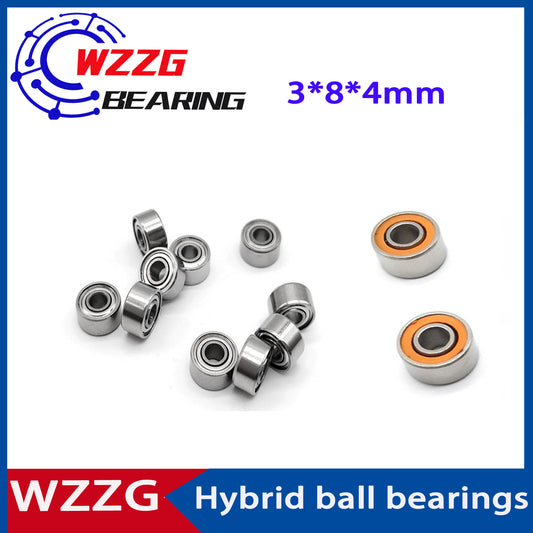 WZZG 4PC/lot SMR693 stainless steel hybrid ceramic bearings water drop fishing gear fishing reel bearing 3*8*4mm