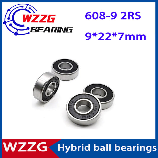 WZZG 2PC/lot 608 non-standard bearing 9*22*7mm hybrid ceramic ball bearings high-speed pulley skateboard bearing