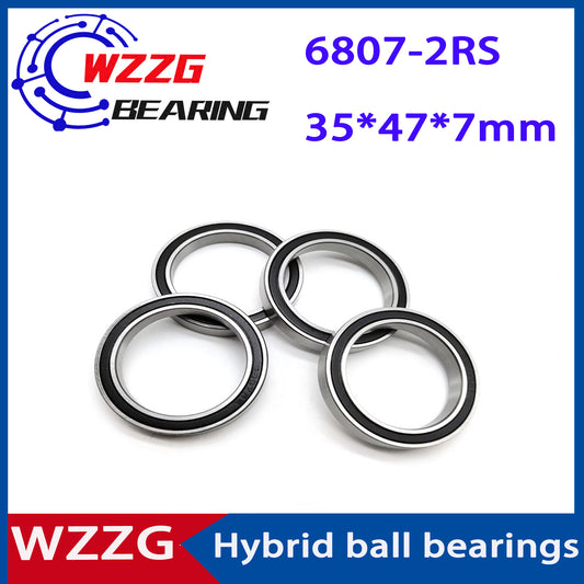 WZZG 1PC 6807-2RS Hybrid Ceramic Bearing 35*47*7mm Thin Wall Bearing