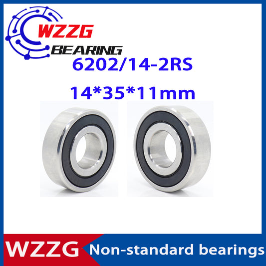 WZZG 10PCS High quality Non-standard bearings 6202/14-2RS 14*35*11 mm deep groove ball bearing