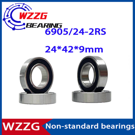 WZZG 10PCS Non-standard thin-wall bearing 69/42 61905-24 6905/24-2RS 24*42*9mm