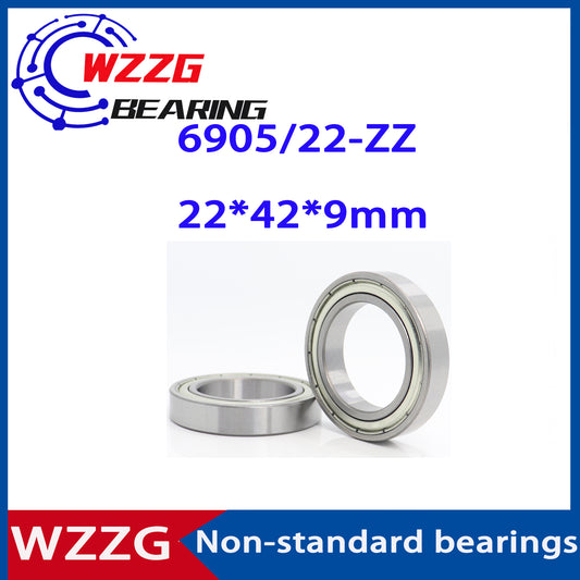 WZZG 10PCS Non-standard thin-walled bearings 69/22 61905-22 6905/22-ZZ 22*42*9mm
