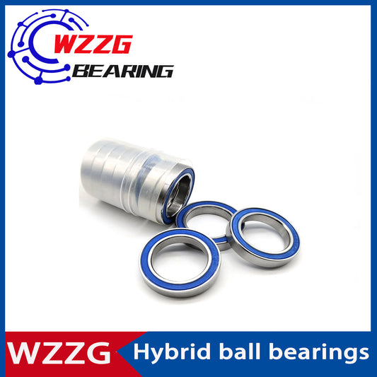 WZZG 1PC Stainless steel hybrid ceramic ball bearing S6805 deep groove ball rolling bearing 25*37*7 bicycle bearing