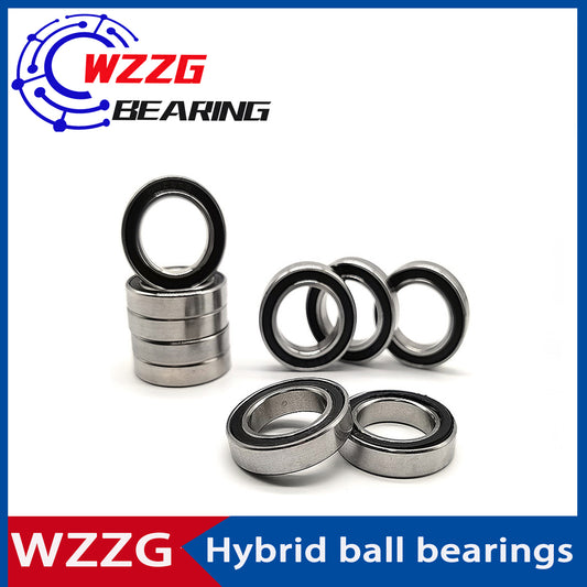 WZZG 2PC S6802 stainless steel hybrid ceramic ball bearing 15*24*5mm bicycle high-speed maintenance-free bearing