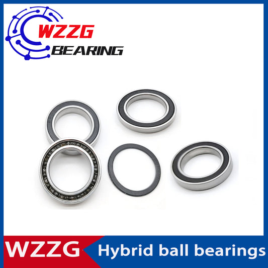 WZZG 2PC S6803 Bicycle shaft bearing 17*26*5mm stainless steel hybrid ceramic ball bearing