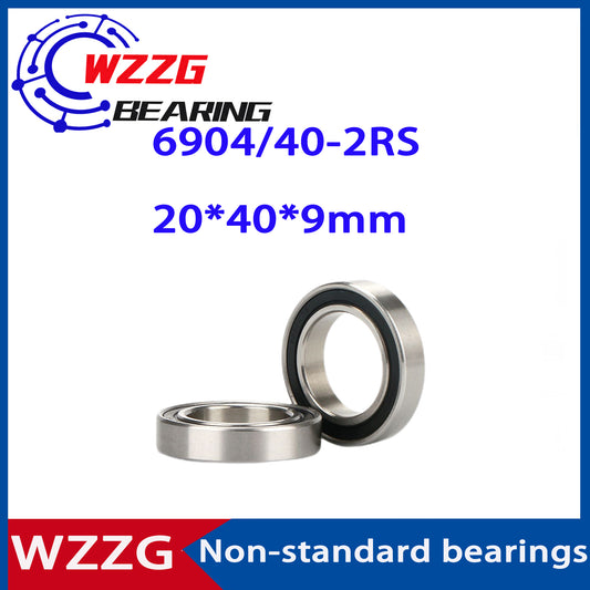 WZZG 2PCS Non-standard deep groove ball bearing 6904/40-2RS 20409 20*40*9mm inner diameter 20 outer diameter 40 thickness 9