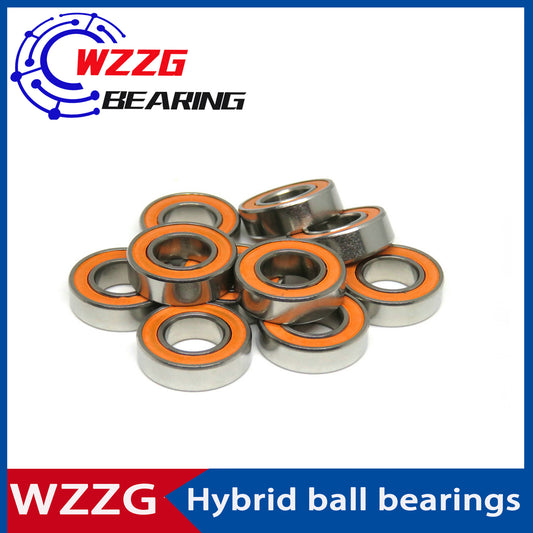 WZZG 4PC S687-2RS 7x14x5mm 440C stainless steel hybrid ceramic bearing S687C 7*14*4mm fishing reel bearing