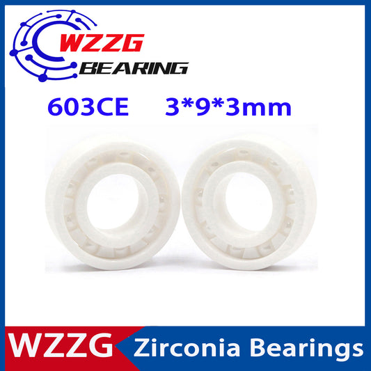 WZZG 603 Full ceramic bearing ZrO2 2PC  3*9*3 mm ceramic ball bearing 603CE