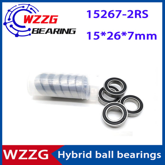 WZZG 2PC/lot 15267-2RS non-standard bicycle hub bearing 15*26*7mm hybrid ceramic ball bearing