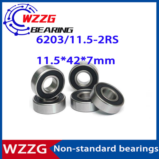 High quality Non-standard bearing 6203/11.5-2RS  2Pcs/lot 11.5*42*7mm deep groove ball bearing