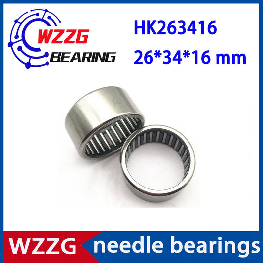 WZZG 10 pcs HK263416 Drawn cup cage needle roller bearings size 26*34*16 mm