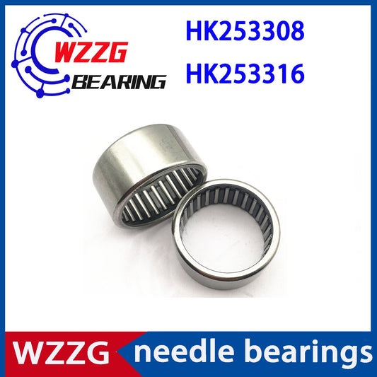 WZZG 10pcs HK253308 HK253316 Drawn cup cage needle roller bearings size 25*33*8 25*33*16 mm
