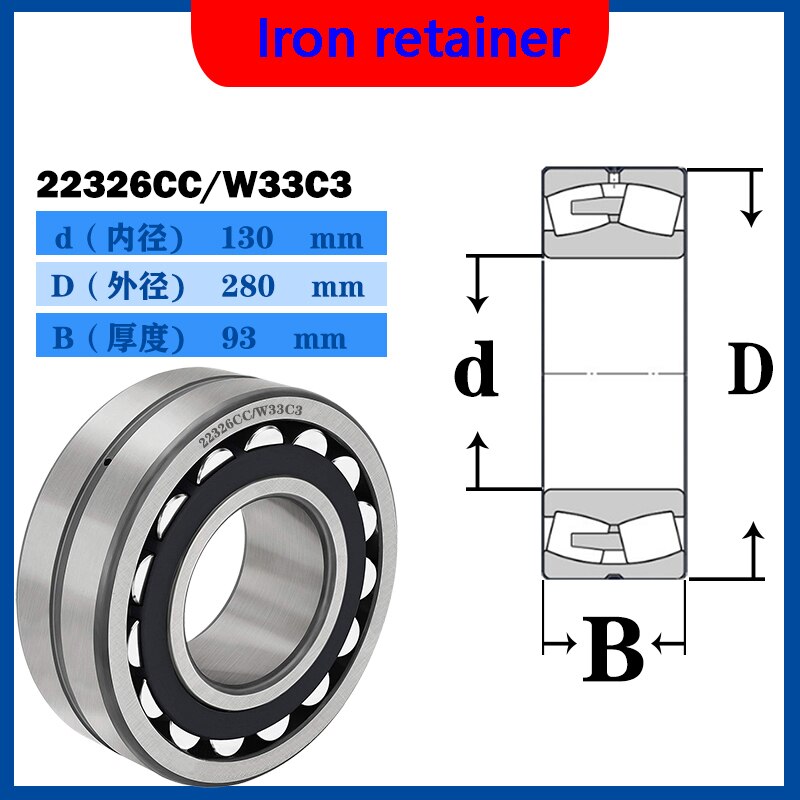 WZZG 22326 1pcs Spherical roller bearing CA CAK CC CCK/W33 22326 P5 ...