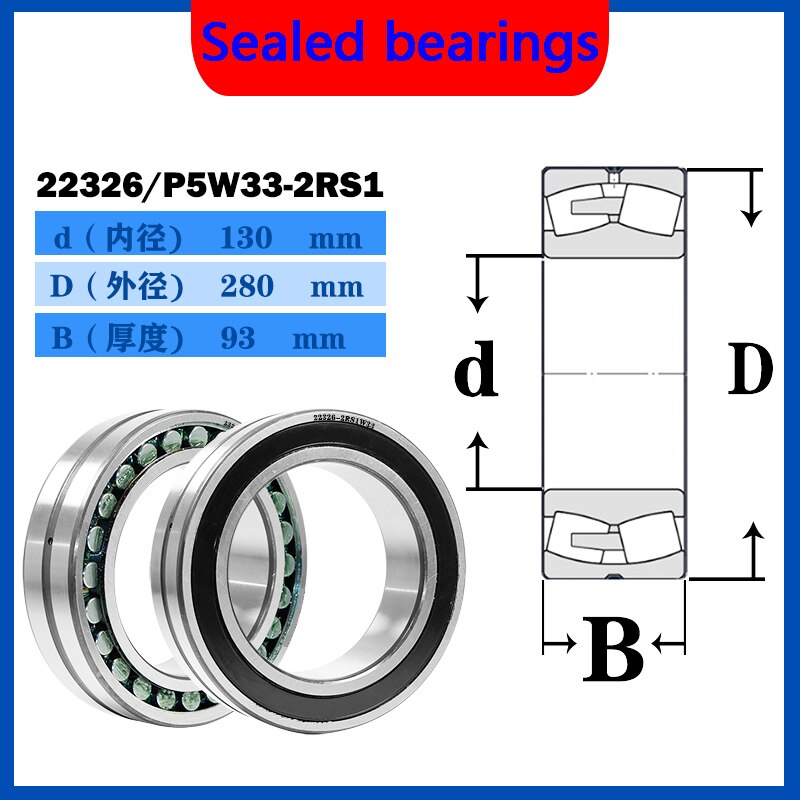 WZZG 22326 1pcs Spherical roller bearing CA CAK CC CCK/W33 22326 P5 ...