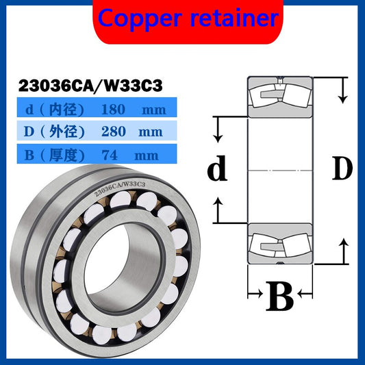 WZZG  23036 1pcs Spherical roller bearing CA CAK CC CCK/W33  23036 P5/W33-2RS High quality bearings