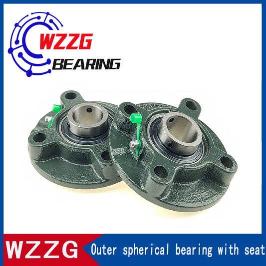 WZZG Bearing Flange Cartridge Bearing Units UCFC205 Pillow Block Ball Bearing diameter 25mm
