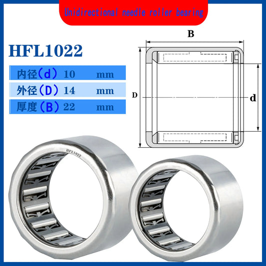 WZZG HFL1022 (4 pcs/lot) Bearing 10*14*22 mm Drawn Cup Needle Roller Clutch FCB-10 Needle Bearing