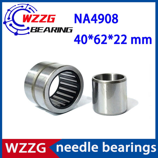 WZZG NA4908 (2 pcs/lot) needle roller bearing high quality bearing with inner ring size 40*62*22 mm
