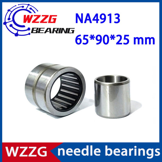 WZZG NA4913 (2 pcs/lot) needle roller bearing high quality bearing with inner ring size 65*90*25 mm