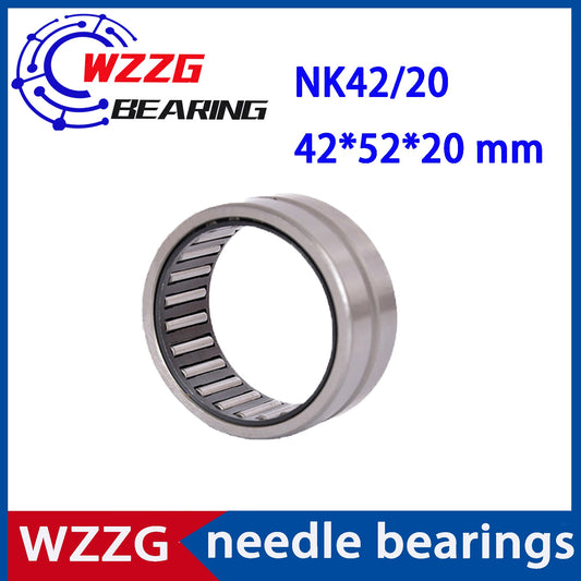 WZZG NK42/20 Bearing 42*52*20 mm ( 4 PCS/lot ) Solid Collar Needle Roller Bearings Without Inner Ring NK42/20 NK4220 Bearing
