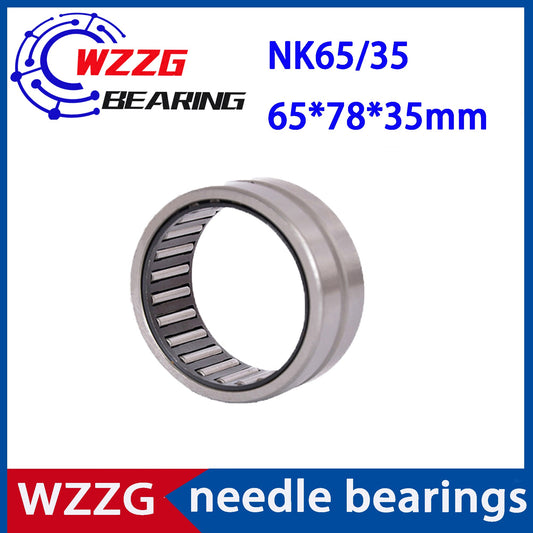 WZZG NK65/35 Bearing 65*78*35 mm ( 1 PC ) Solid Collar Needle Roller Bearings Without Inner Ring NK65/35 NK6535 Bearing