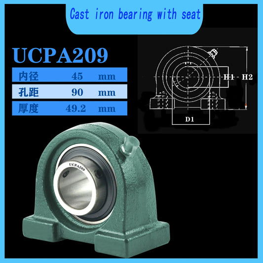WZZG Outer Spherical Bearing UCPA209 Mounted And Inserts Bearings With Housing Pillow Blocks