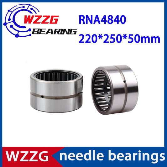 WZZG RNA4840 needle roller bearing 220*250*50 mm (1 PC) solid collar needle roller bearing without inner ring
