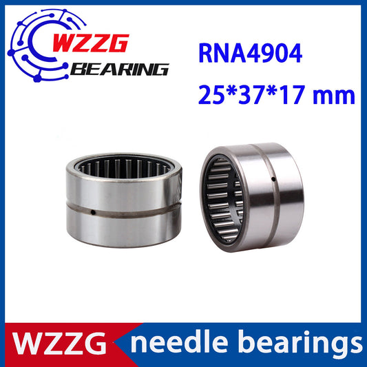 WZZG RNA4904 Bearing 25*37*17 mm ( 6 PCS ) Solid Collar Needle Roller Bearings Without Inner Ring 4624904 4644904/A Bearing