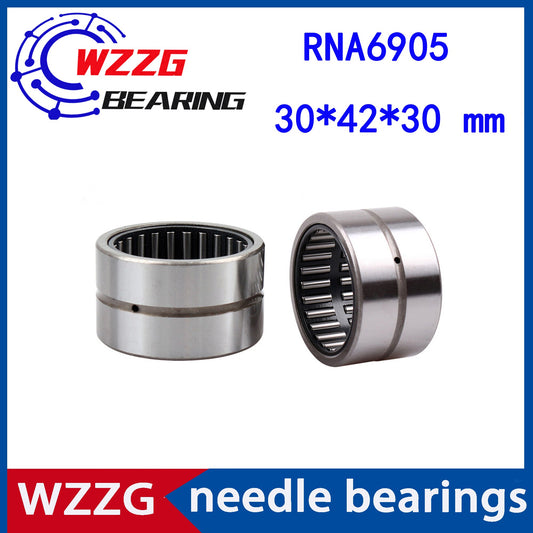 WZZG RNA6905 Bearing 30*42*30 mm ( 4pcs/lot ) Solid Collar Needle Roller Bearings Without Inner Ring 6634905 6354905/A Bearing