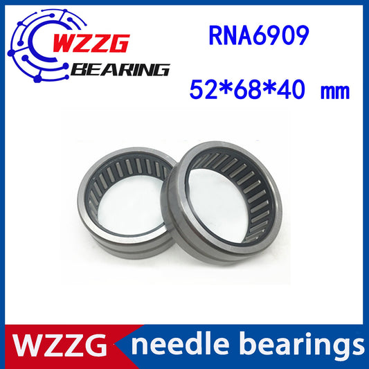 WZZG RNA6909 Bearing 52*68*40 mm ( 2 pcs/lot ) Solid Collar Needle Roller Bearings Without Inner Ring 6634909 6354909/A Bearing