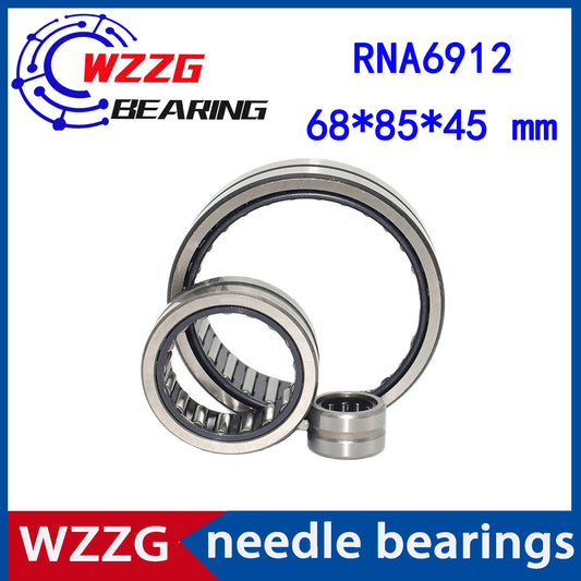WZZG RNA6912 Bearing 68*85*45 mm ( 1 PC ) Solid Collar Needle Roller Bearings Without Inner Ring 6634912 6354912/A Bearing
