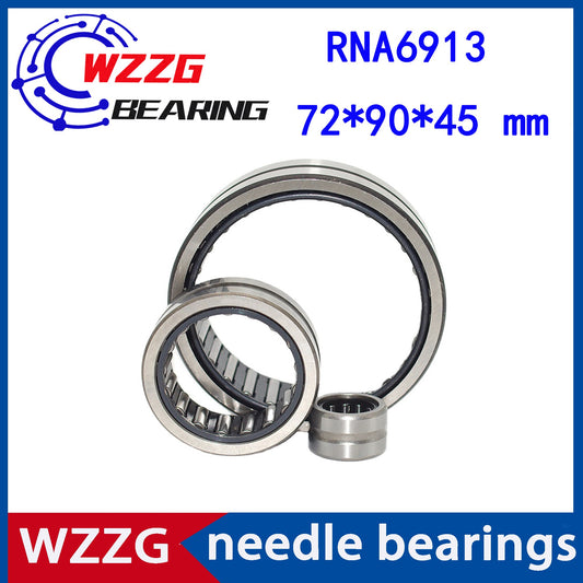 WZZG RNA6913 Bearing 72*90*45 mm ( 1 PC ) Solid Collar Needle Roller Bearings Without Inner Ring 6634913 6354913/A Bearing