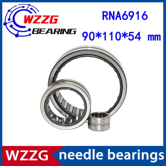 WZZG RNA6916 Bearing 90*110*54 mm ( 1 PC ) Solid Collar Needle Roller Bearings Without Inner Ring 6634916 6354916/A Bearing