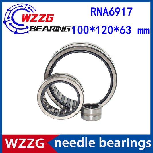 WZZG RNA6917 Bearing 100*120*63 mm ( 1 PC ) Solid Collar Needle Roller Bearings Without Inner Ring 6634917 6354917 Bearing