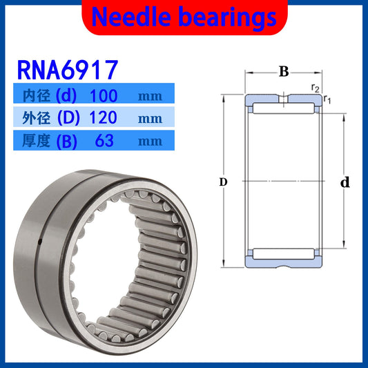 WZZG RNA6917 Bearing 100*120*63 mm ( 1 PC ) Solid Collar Needle Roller Bearings Without Inner Ring 6634917 6354917 Bearing