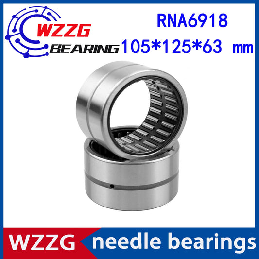 WZZG RNA6918 Bearing 105*125*63 mm ( 1 PC ) Solid Collar Needle Roller Bearings Without Inner Ring 6634918 6354918 Bearing