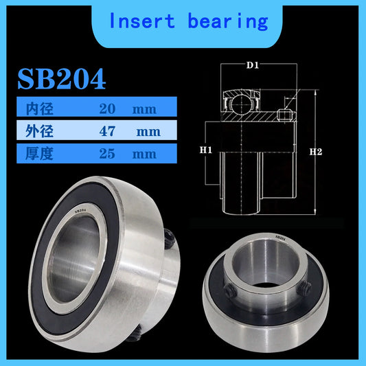 WZZG SB204 External Spherical Bearing Steel SB Series Single sided Parallel Insertion Bearing High Quality