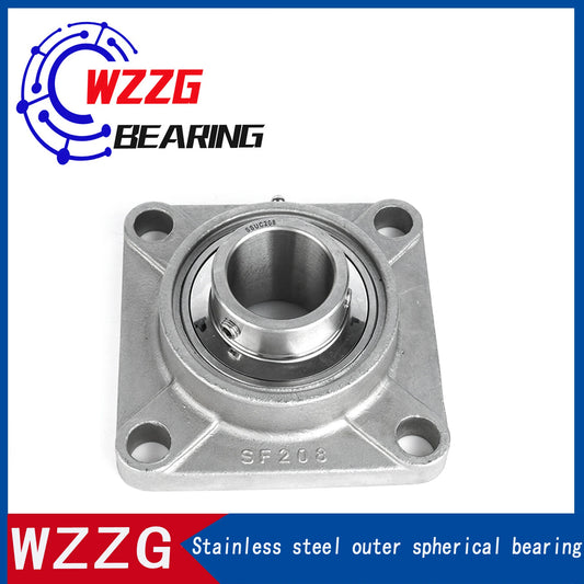 WZZG SUCF208 stainless steel outer spherical square seat bearing, high-quality outer spherical bearing