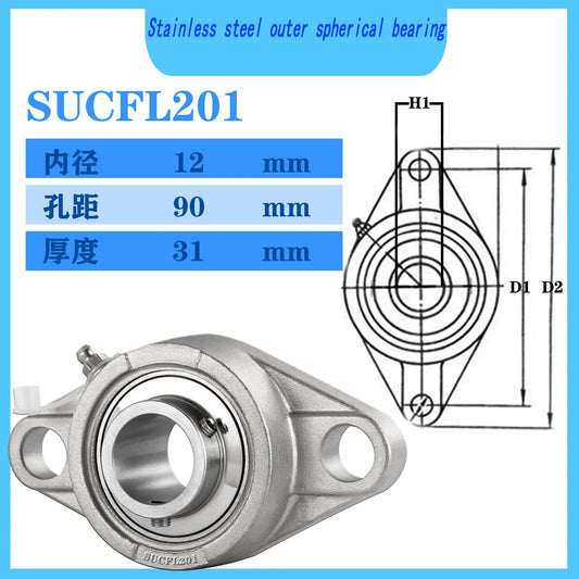 WZZG SUCFL201 Rhombus Shaped Bearing Housing Stainless Steel Outer Spherical Bearing  high-quality mechanical bearing