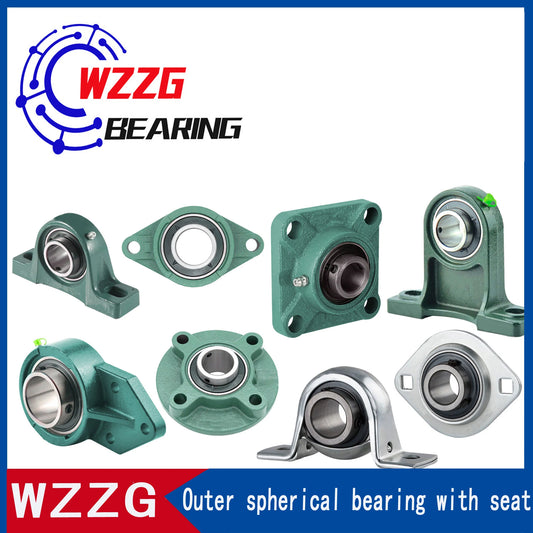 WZZG UCP306 Outer spherical bearing with seat 30*140*43 mm genuine precision bearings