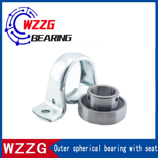 WZZG UCPP202 Steel Plate Stamped Outer Spherical Surface with Vertical Seat Bearing High Quality Outer Spherical Surface Bearing