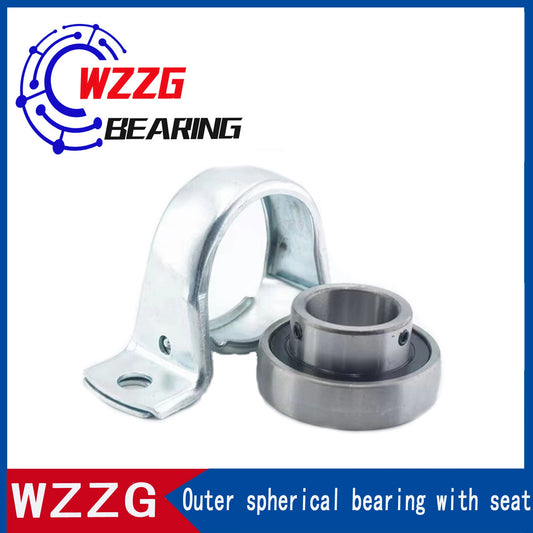 WZZG UCPP206 Steel Plate Stamped Outer Spherical Surface with Vertical Seat Bearing High Quality Outer Spherical Surface Bearing