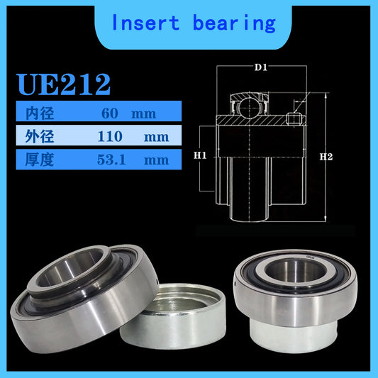 WZZG UE212 (SA212) Outer Spherical Bearing 60*110*53.1mm Pillow Ball Bearing High Quality