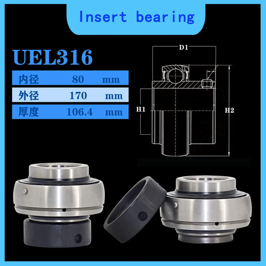WZZG UEL316 Harvester with eccentric sleeve outer spherical bearings High quality bearings
