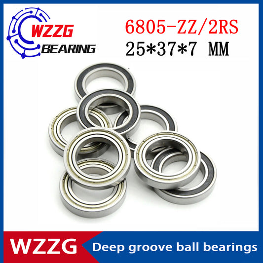 WZZG 6805-ZZ 2RS (20 pieces/lot) thin wall high-quality bearings 25*37*7 mm deep groove ball bearings