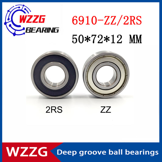 WZZG 6910-ZZ 2RS ( 4pcs/lot ) deep groove ball bearings 50*72*12 MM high-speed ball bearings