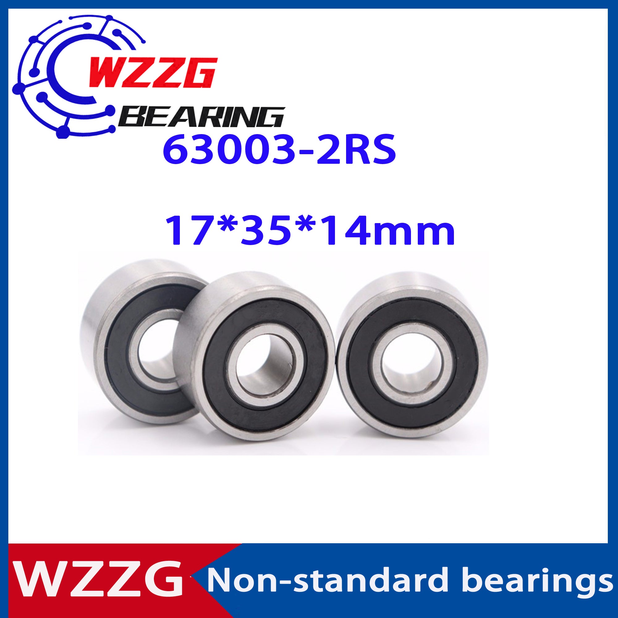 WZZG 63003-2RS Non-standard 173514 Ball Bearings 17*35*14 mm ( 6 Pcs ...