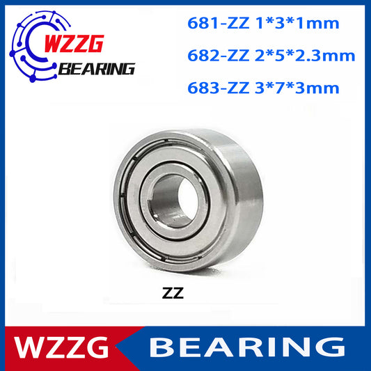 WZZG 20PCS 681 682 683 ZZ 2Z deep groove ball bearing metal shield miniature bearings