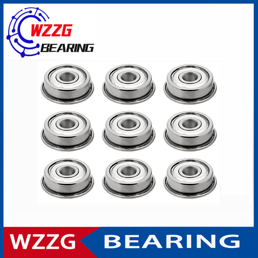 WZZG 10pcs F636 F636ZZ F636Z F636-2Z 6*20*7 Flange Bearing Miniature Deep Groove Ball Bearing Shielded Ball Bearing